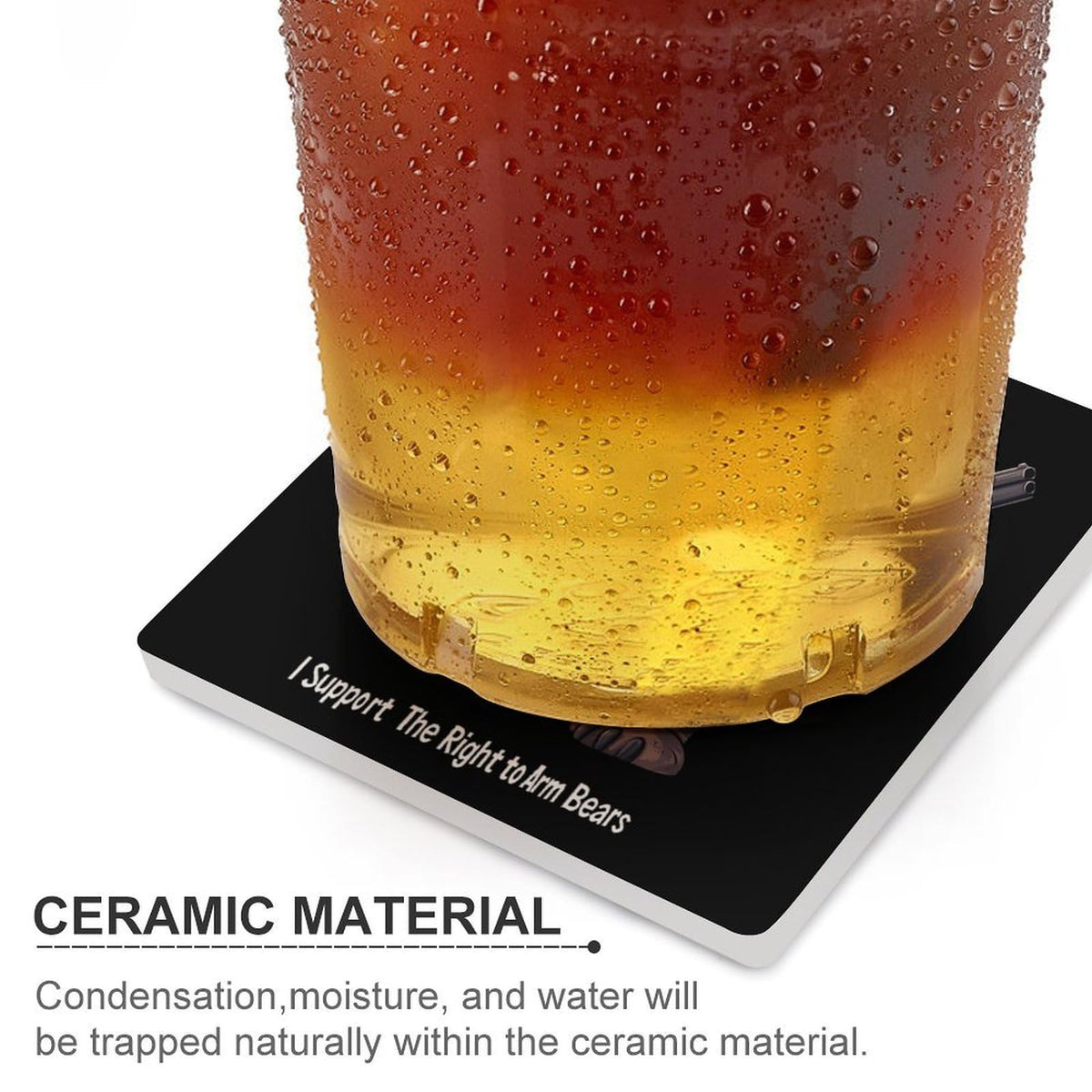 Ceramic Coasters Set Square Drink Coasters W176