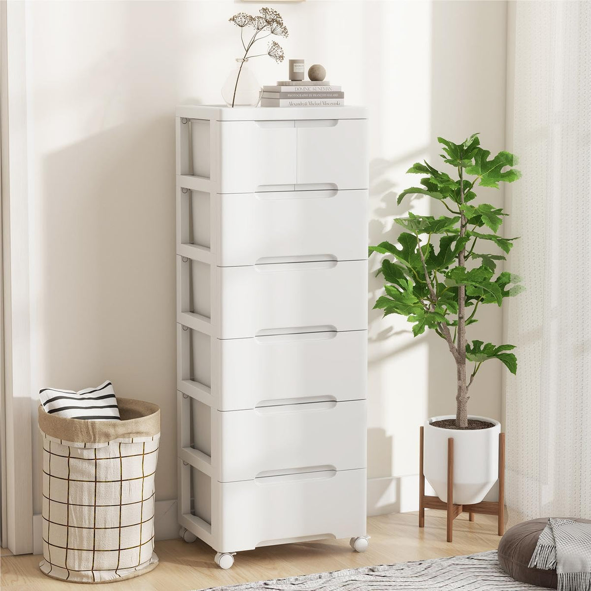 Storage Cabinet with 6 Plastic Drawers J7841