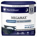 Black X-Large Adult Diapers with Tabs, 4 Count S775430