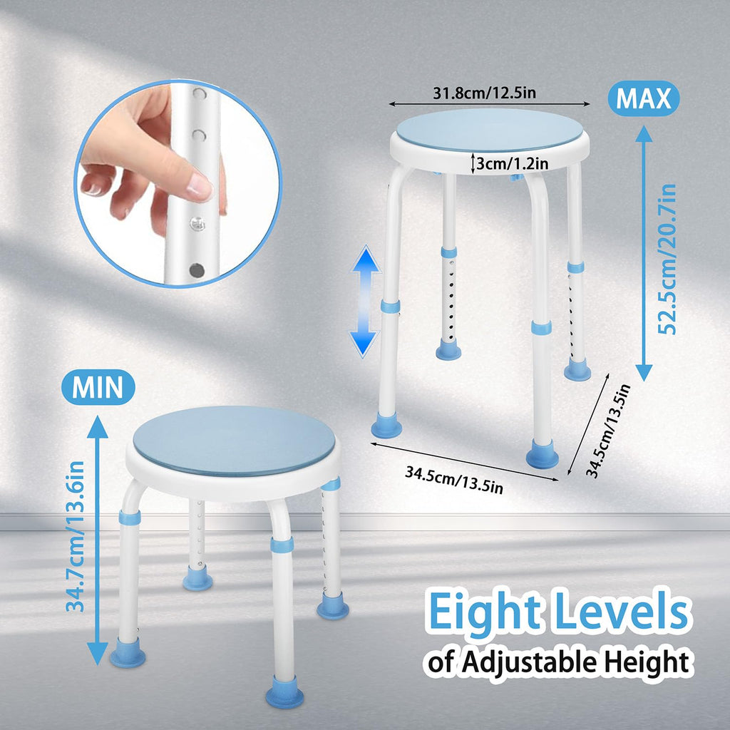 Foldable Adjustable Swivel Bath Seat Shower Chair Stool O189