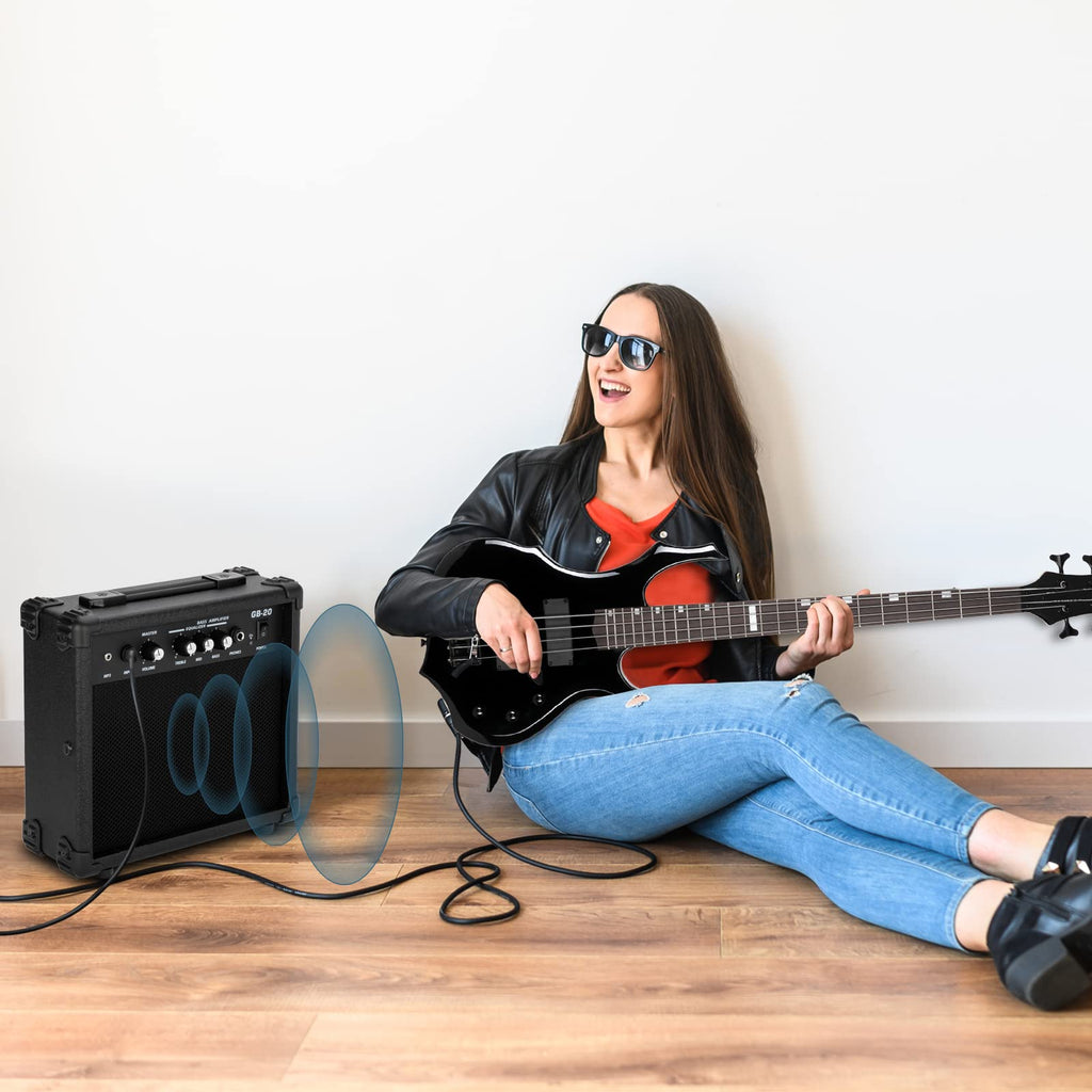 Full Size Flame Design Electric Bass Guitar Kit L97280
