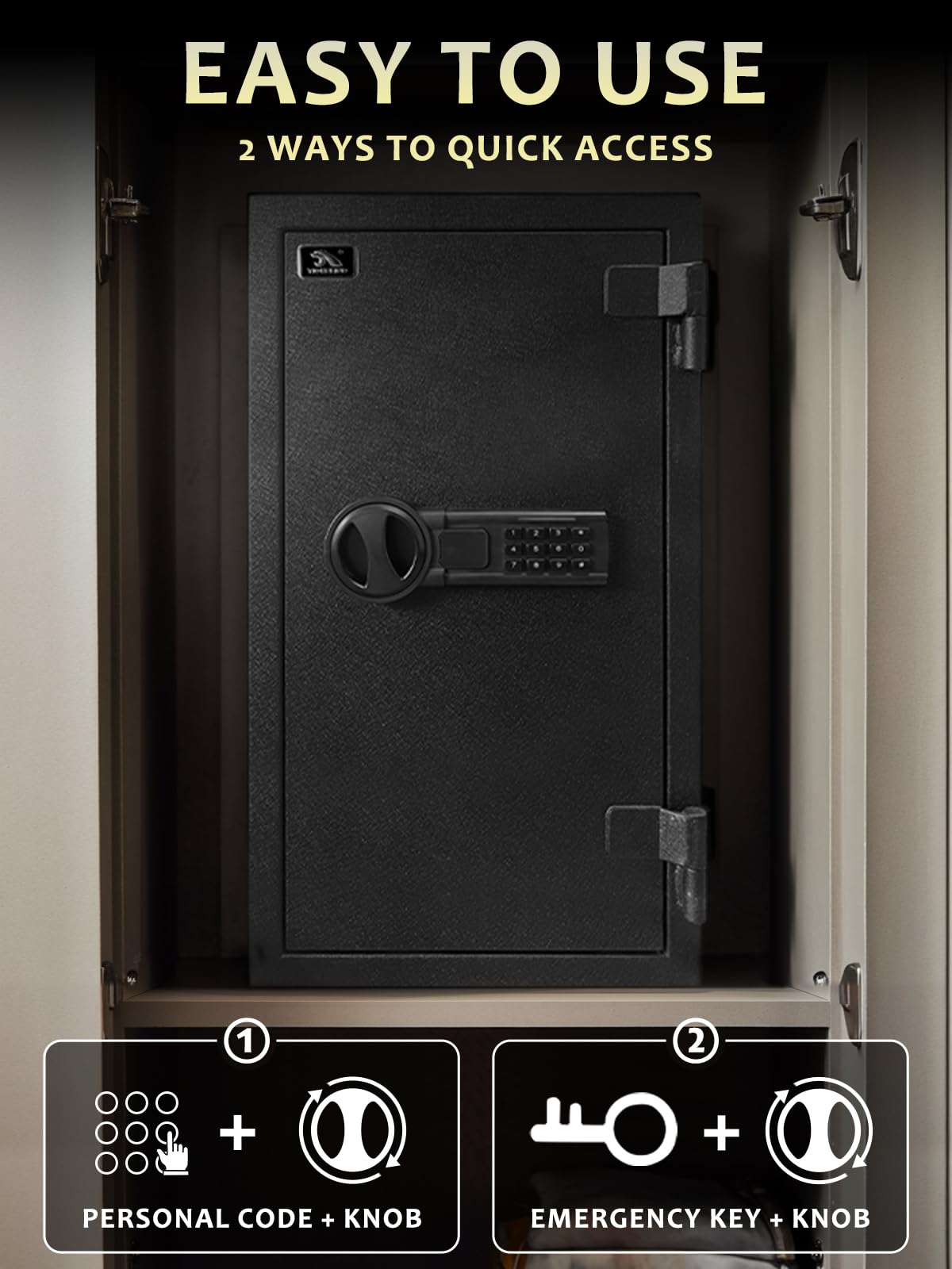 Fireproof Safe Box with Drawer, 3.47 Cu Ft X857