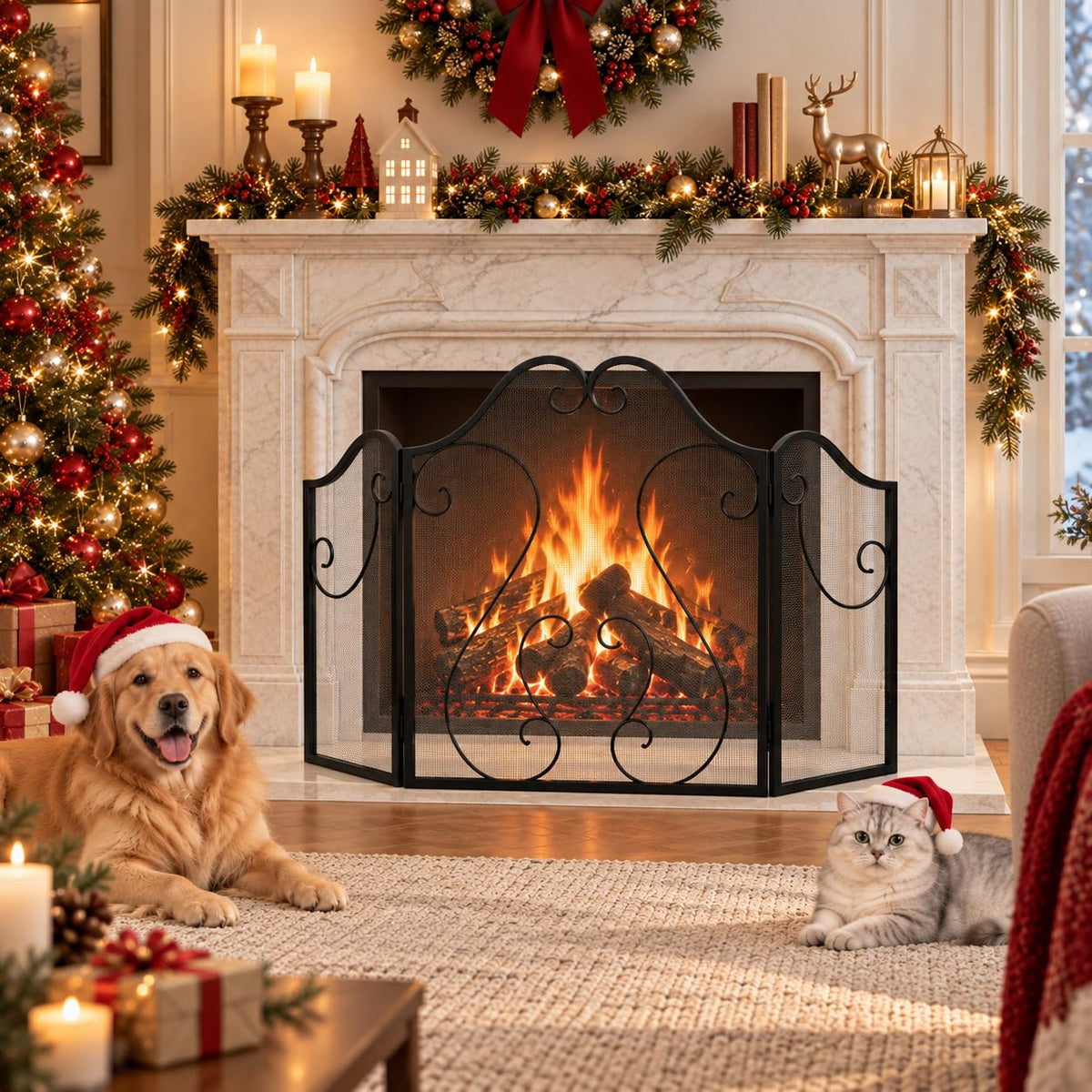 Foldable Fireplace Screen J830