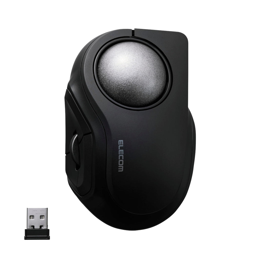 Wireless Trackball Mouse, Bluetooth and USB 2.4GHz, Silent Click, Compact F1066