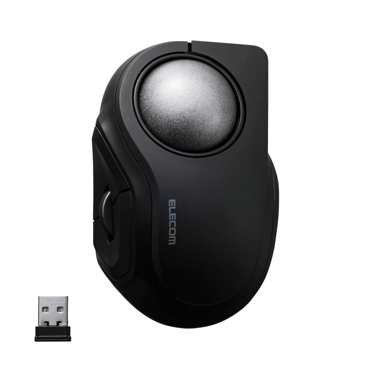 Wireless Trackball Mouse, Bluetooth and USB 2.4GHz, Silent Click, Compact F1066