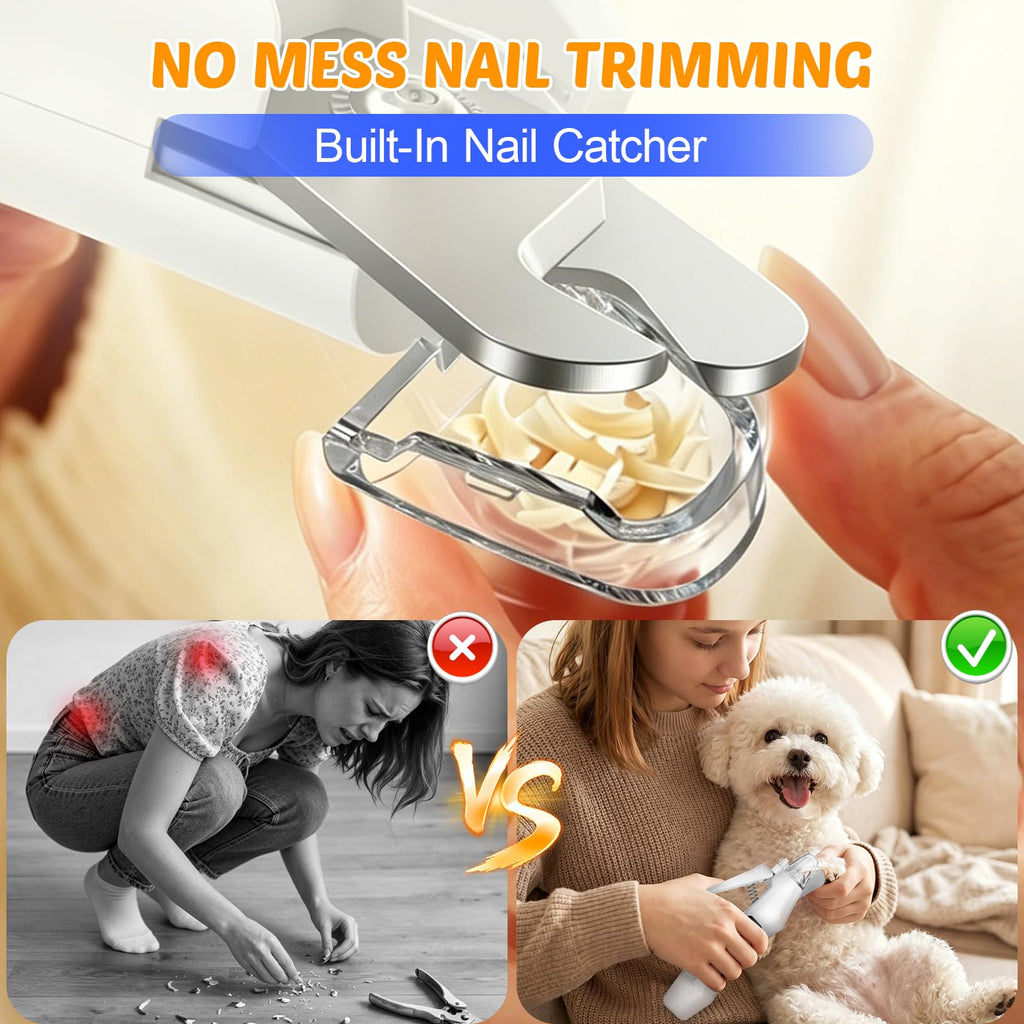 2-in-1 Dog Cat Nail Clippers and Grinder with Light U482378