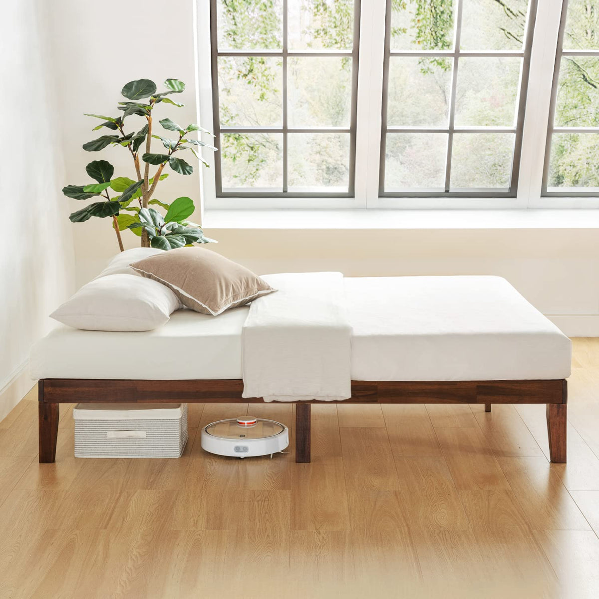 12-Inch Solid Wood Platform Bed, Twin, Espresso O92211