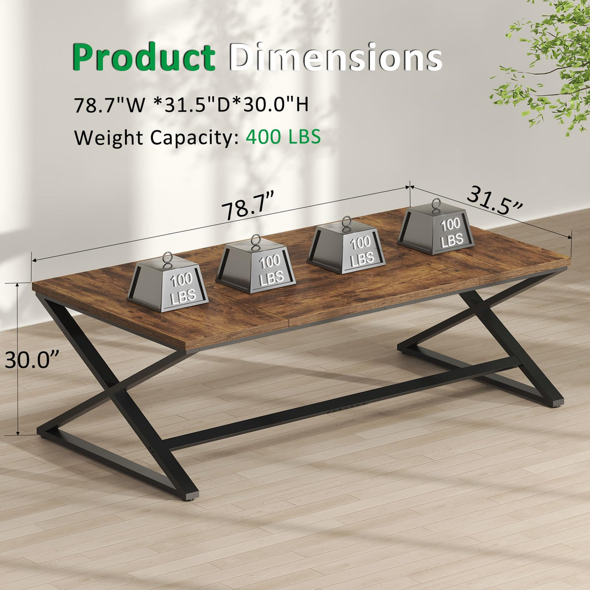 78.7" Extra Long Computer Desk R265