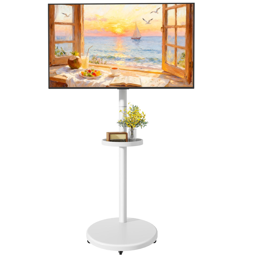 White Rolling TV Stand P657229