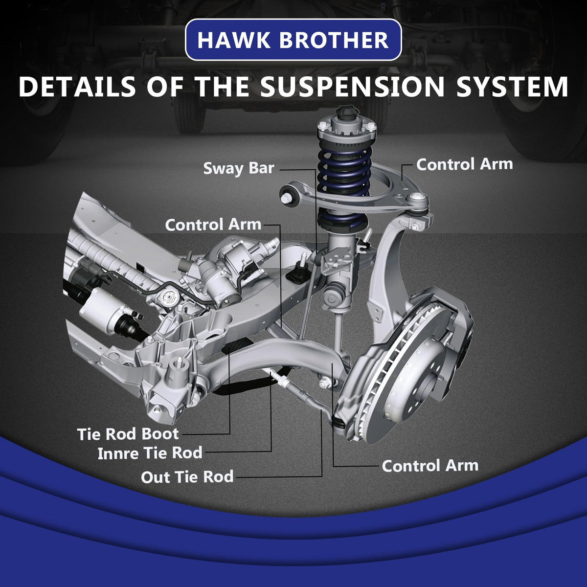 Front Lower Control Arm with Ball Joint Suspension Kit P6841
