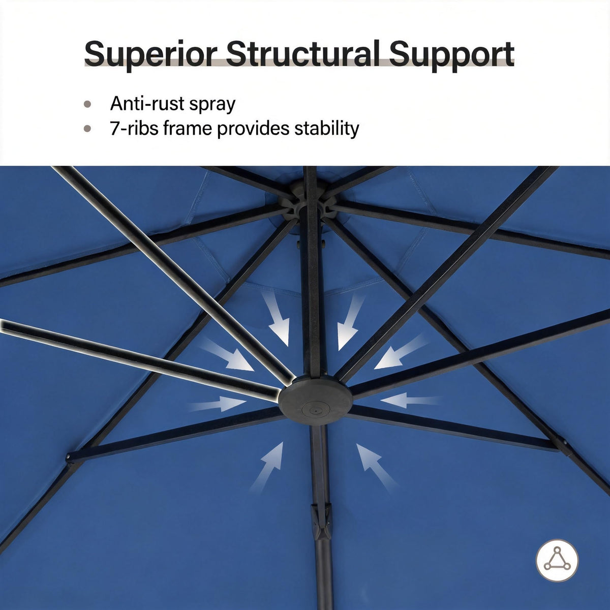 12FT Curvy Cantilever Patio Umbrella with Base O74597