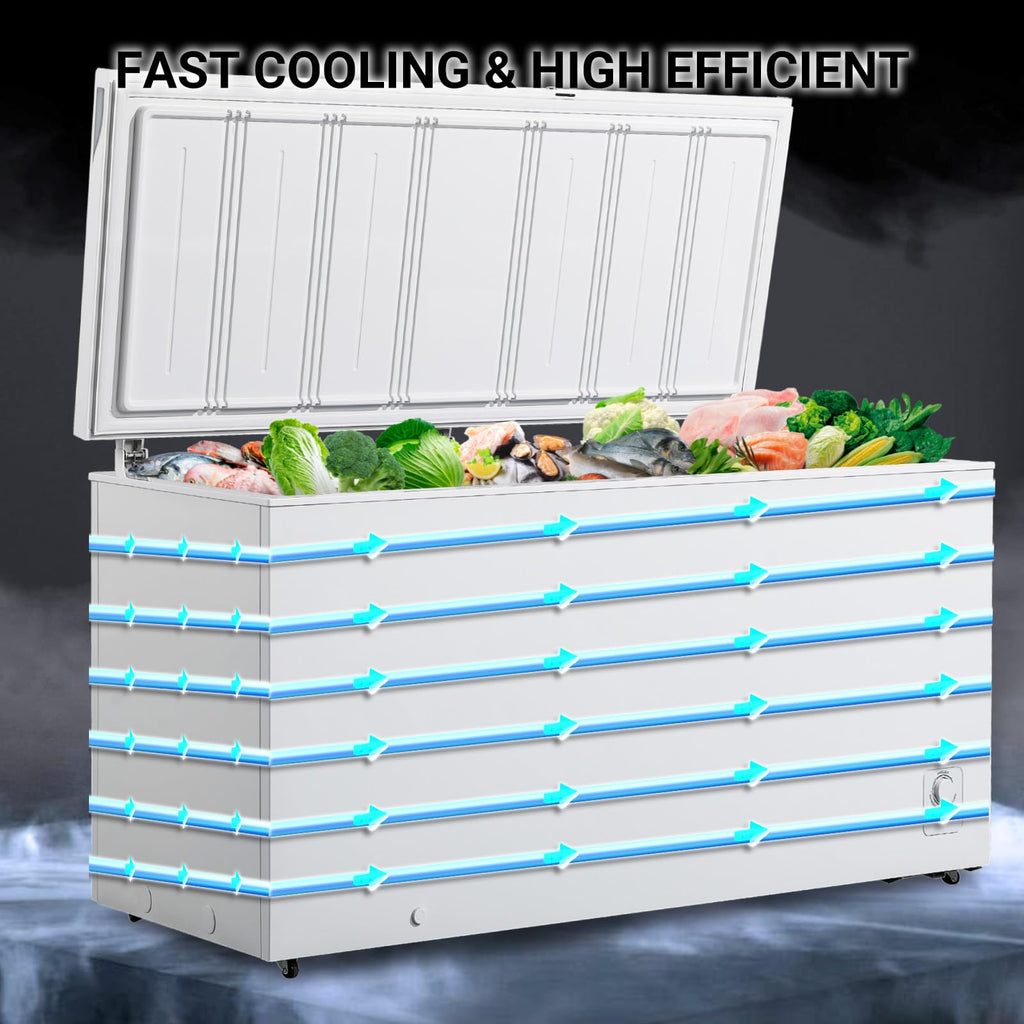 20 Cu. Ft White Chest Freezer with 2 Removable Basket Q872