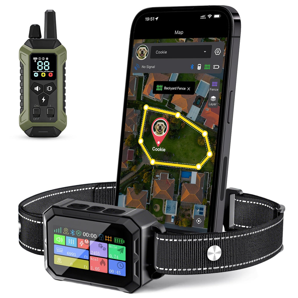 Wireless Dog Collar Fence System with Remote Training T462149
