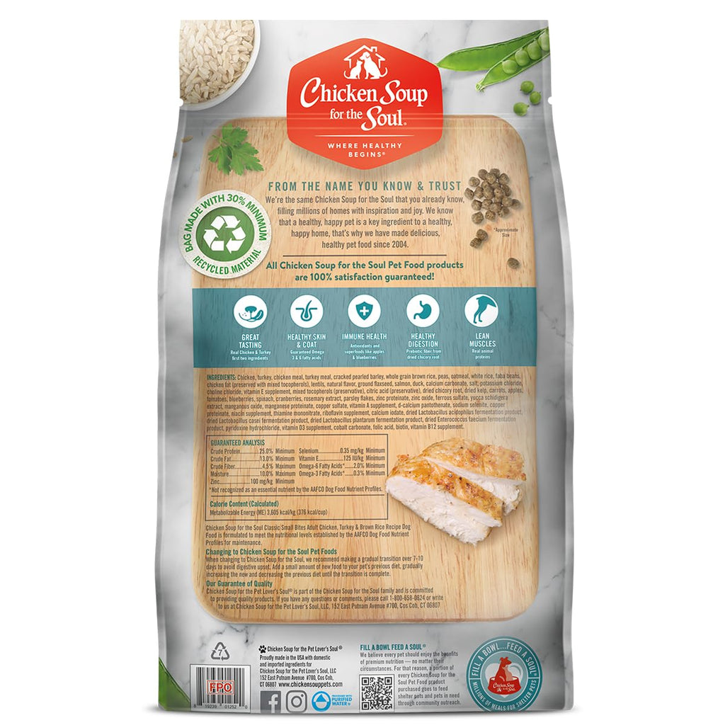 Natural Premium Small Bites Adult Dry Dog Food, Chicken, Brown Rice & Turkey 28lb K173261