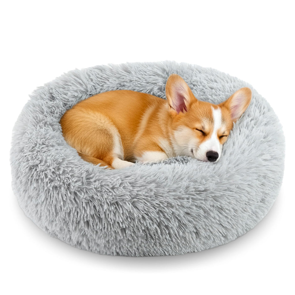 Round Fluffy Washable Anti-Anxiety Dog and Cat Bed K4541
