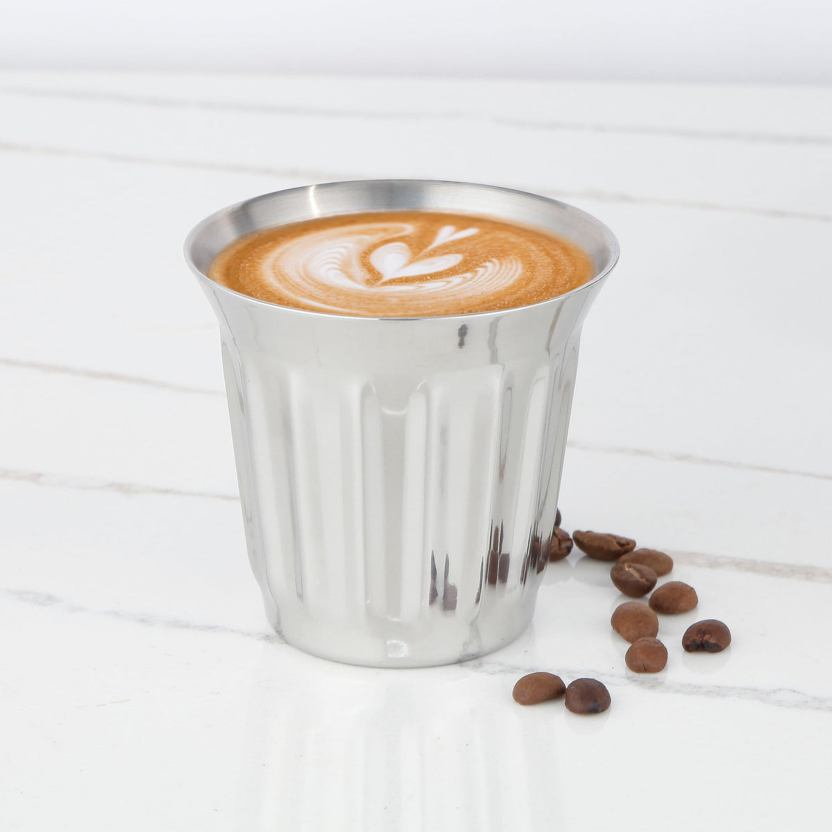 French Press 12 oz, Stainless Steel Espresso Cups 5 oz Set of 2 G805