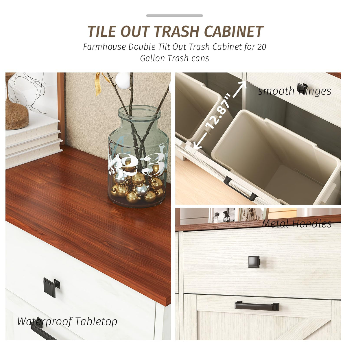 20 Gallon Tilt Out Trash Cabinet V3080