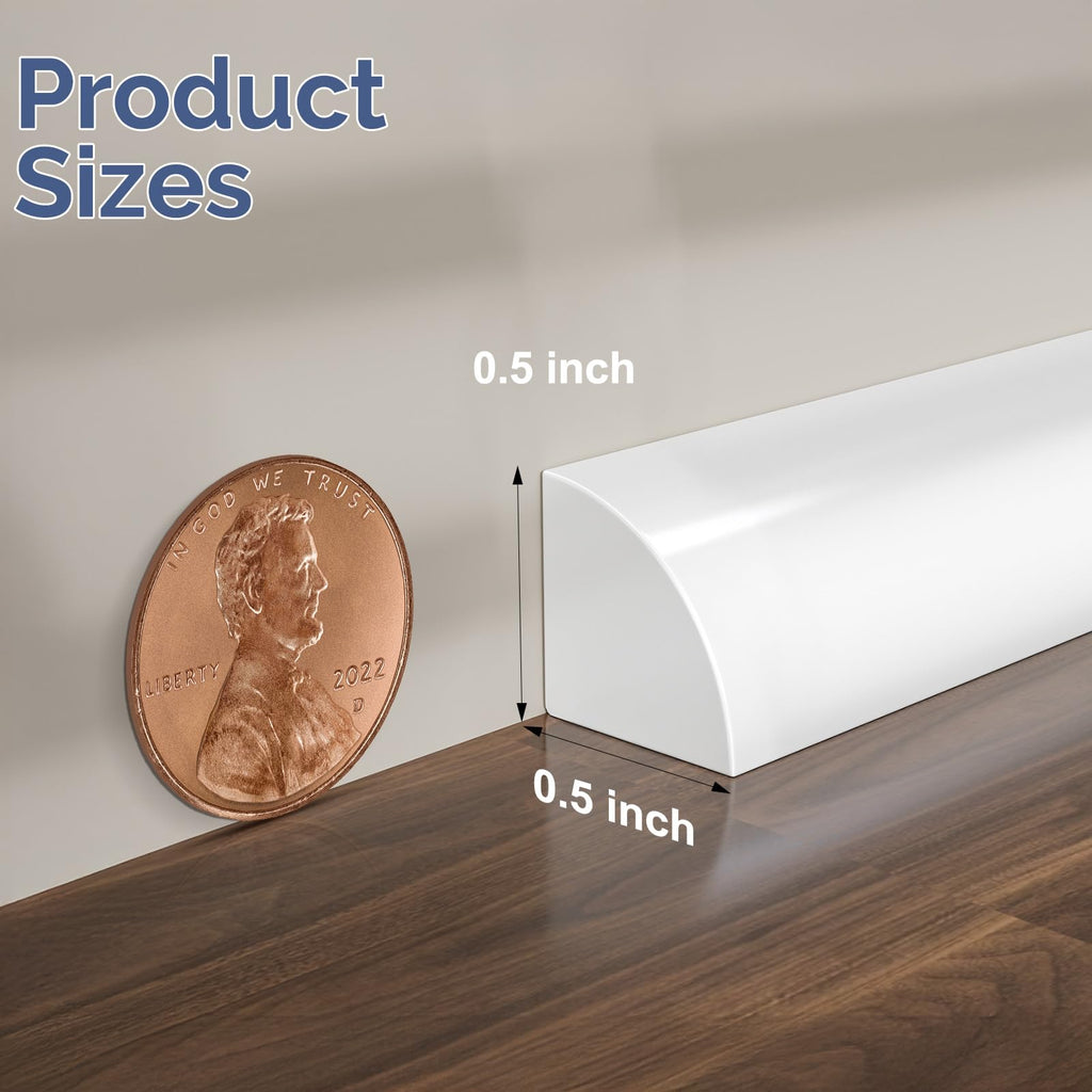 Quarter Round Molding Peel and Stick Baseboard Trim Q5900