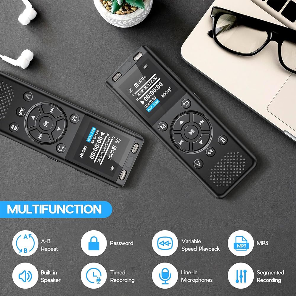 64GB Digital Voice Recorder with Playback Z4420