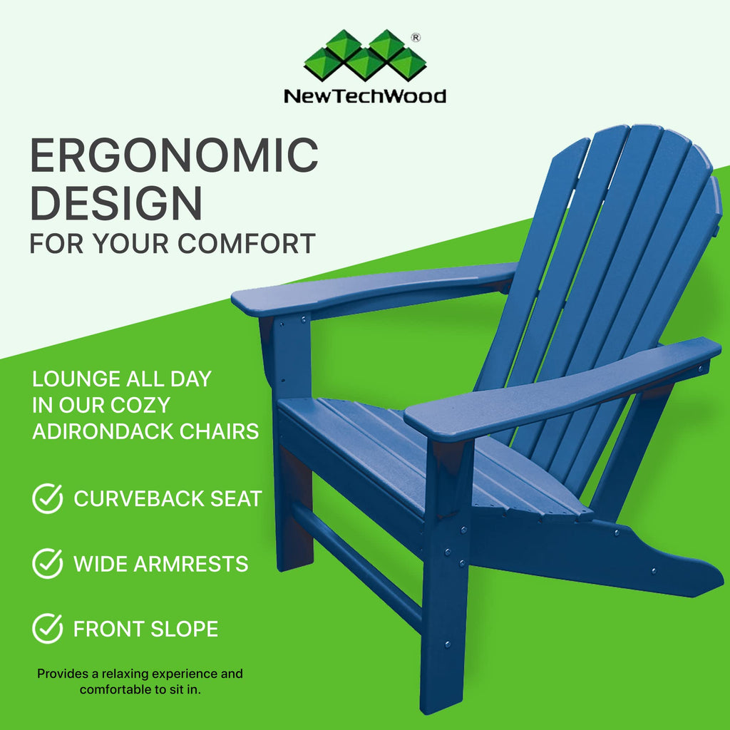 Plastic Weather Resistant Patio Adirondack Chair L248459