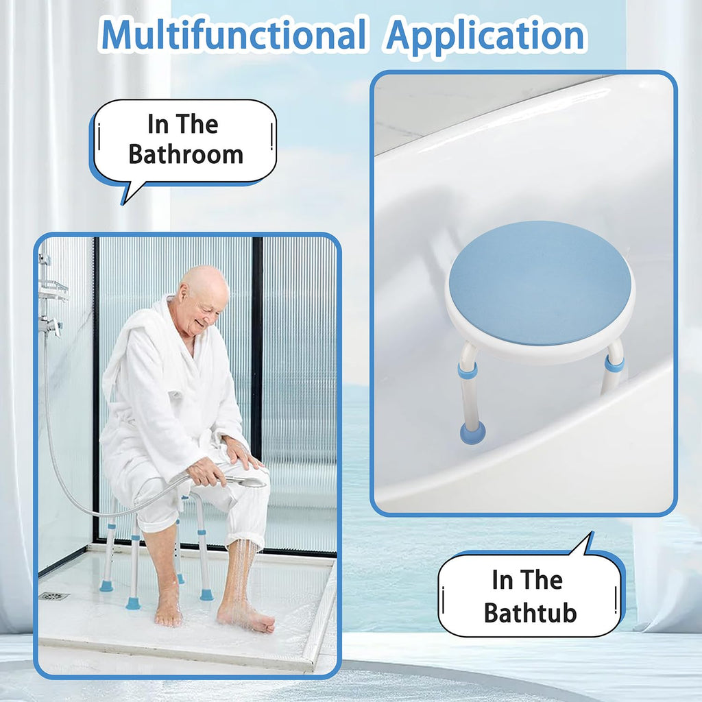 Foldable Adjustable Swivel Bath Seat Shower Chair Stool O189