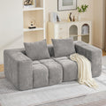 Light Grey Oversized Tufted Memory Foam Loveseat Q180523
