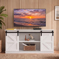 White 58'' TV Stand with Sliding Barn Doors M2963
