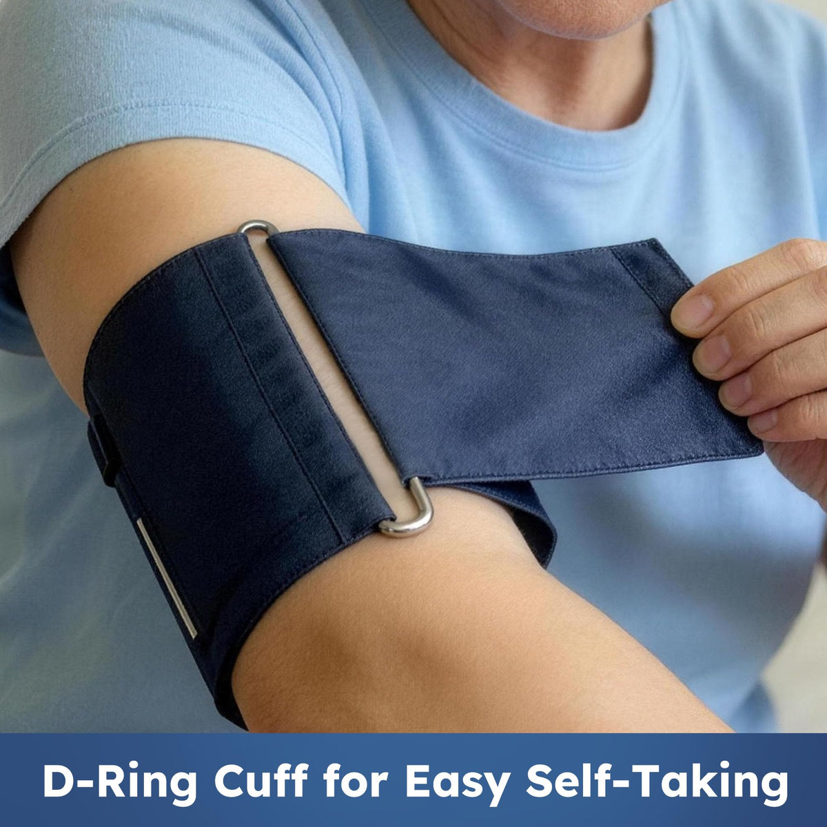 Blood Pressure Cuff and Stethoscope Kit with D-Ring, Standard Adult Size, Navy E974