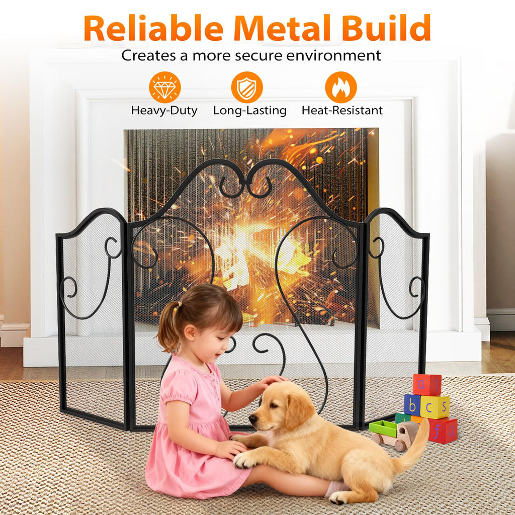 Foldable Fireplace Screen J830