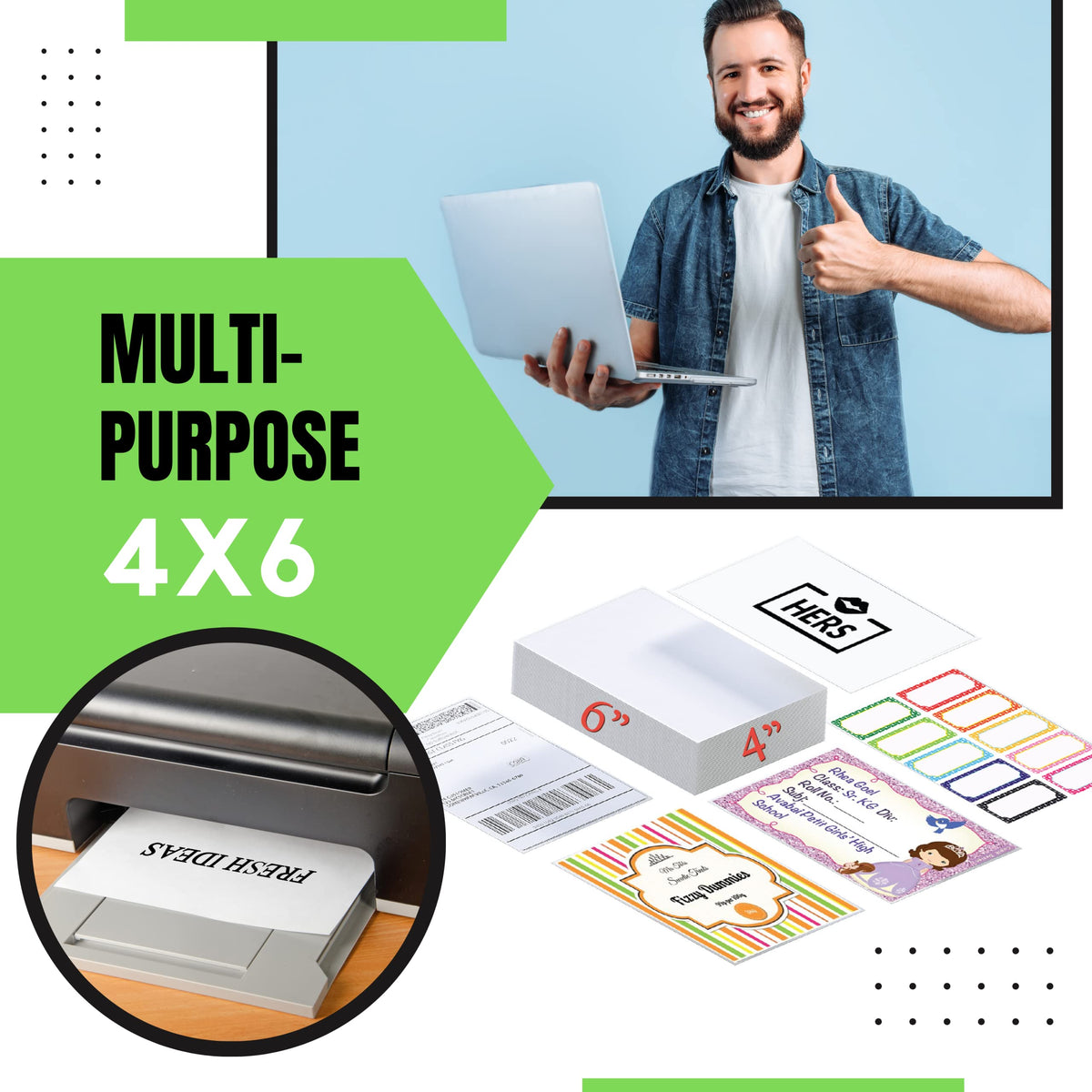 4x6 Shipping Labels for Inkjet and Laser Printers 120 Pack P28839