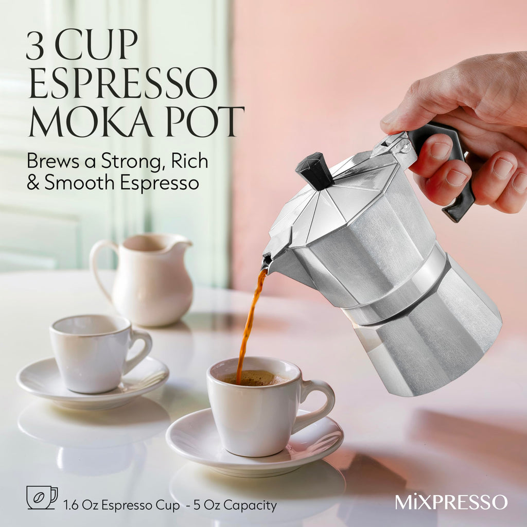 3 Cup Moka Pot Stovetop Espresso Maker O545