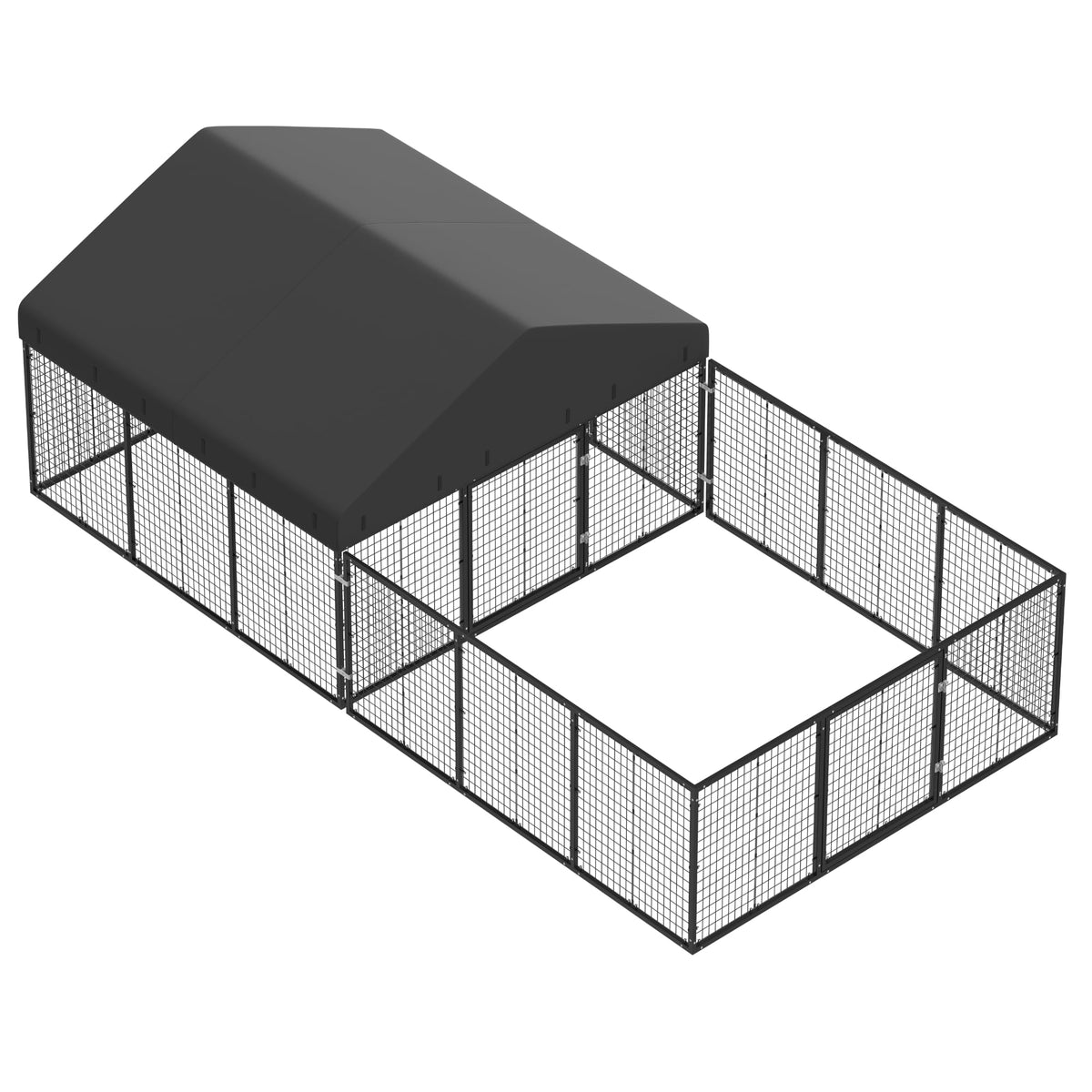 Outdoor Dog Kennel with Dog Fence N39650