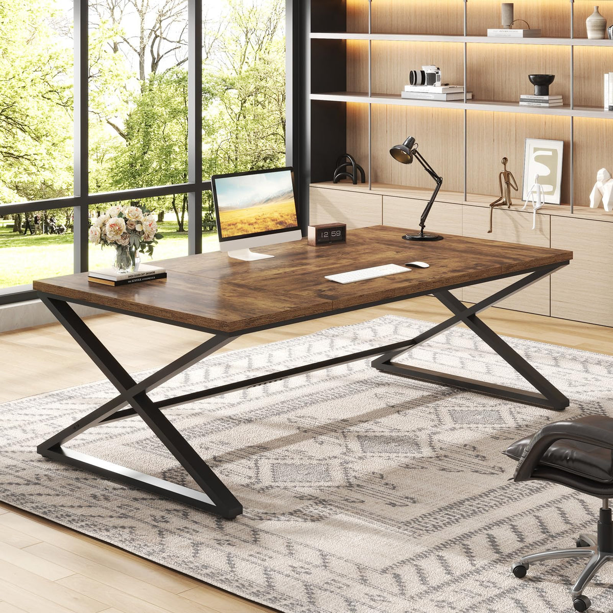 78.7" Extra Long Computer Desk R265