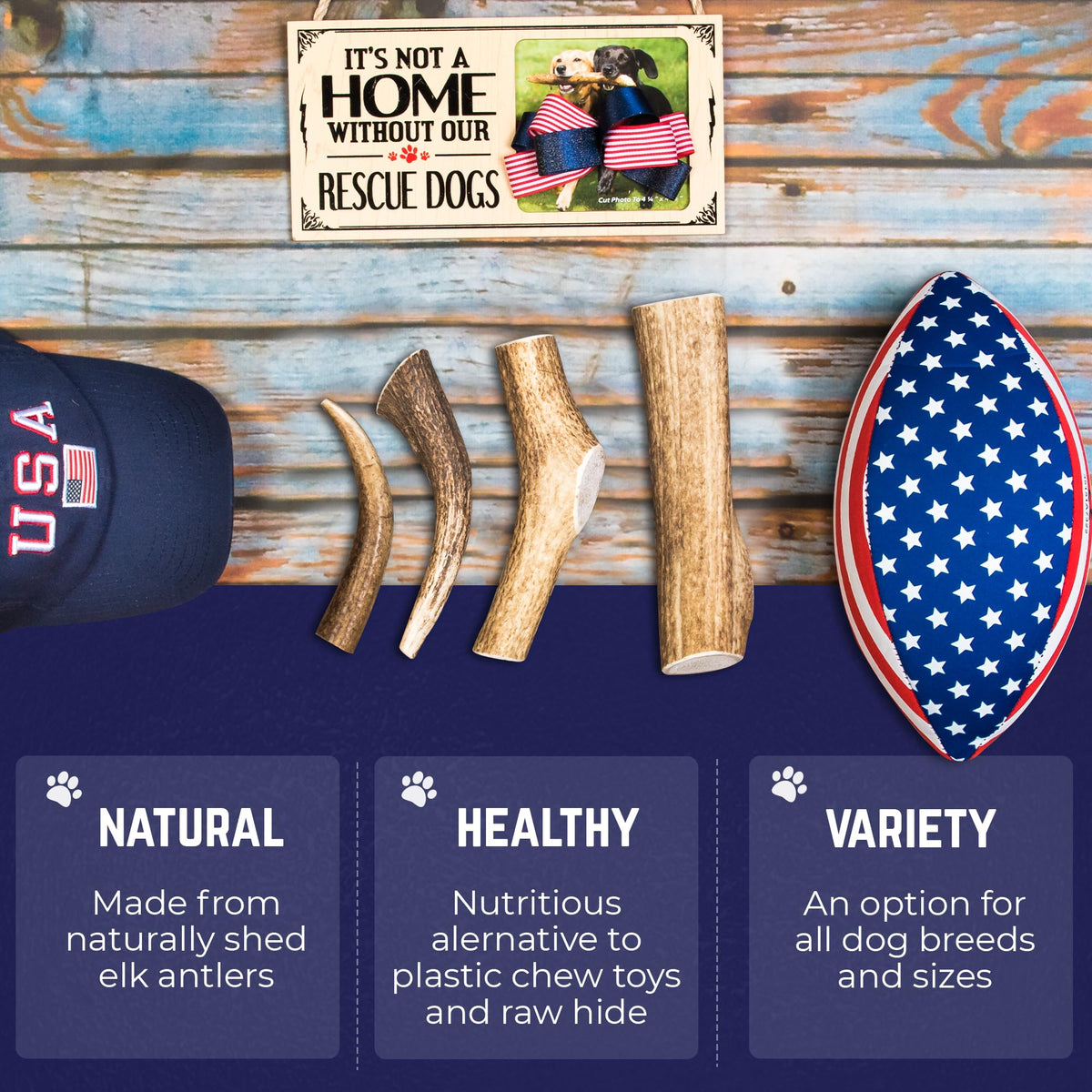 Whole Elk Antlers for Dogs Jumbo Z726567