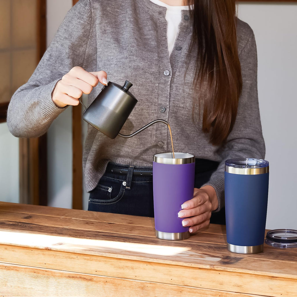 20oz Stainless Steel Insulated Tumbler with Lid and Straw I51829