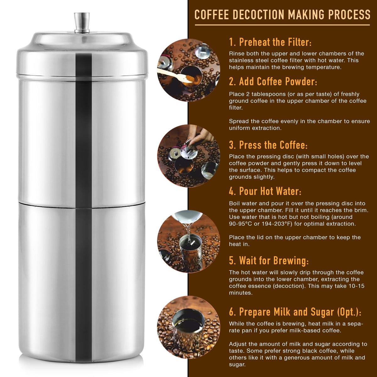 10 oz Stainless Steel Drip Coffee Maker R34322