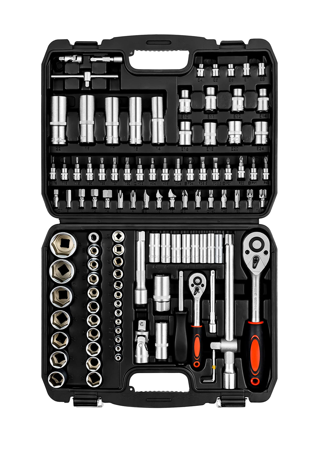 108-Piece 1/4" & 1/2 Metric and Standard Socket Set W971772