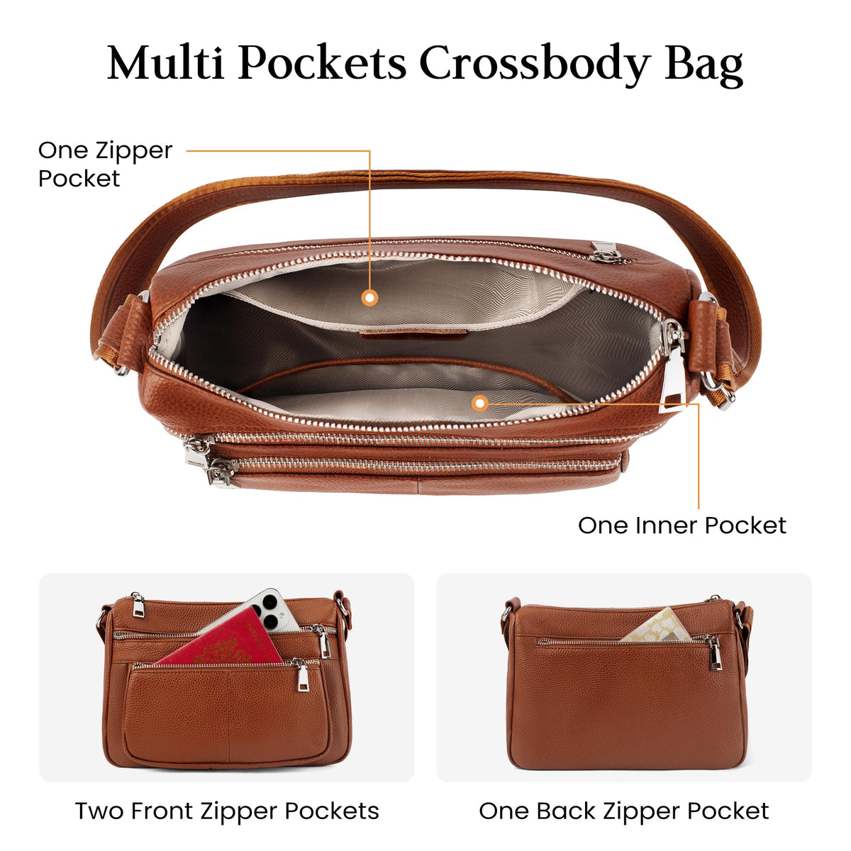 Genuine Leather Crossbody Bags R6688