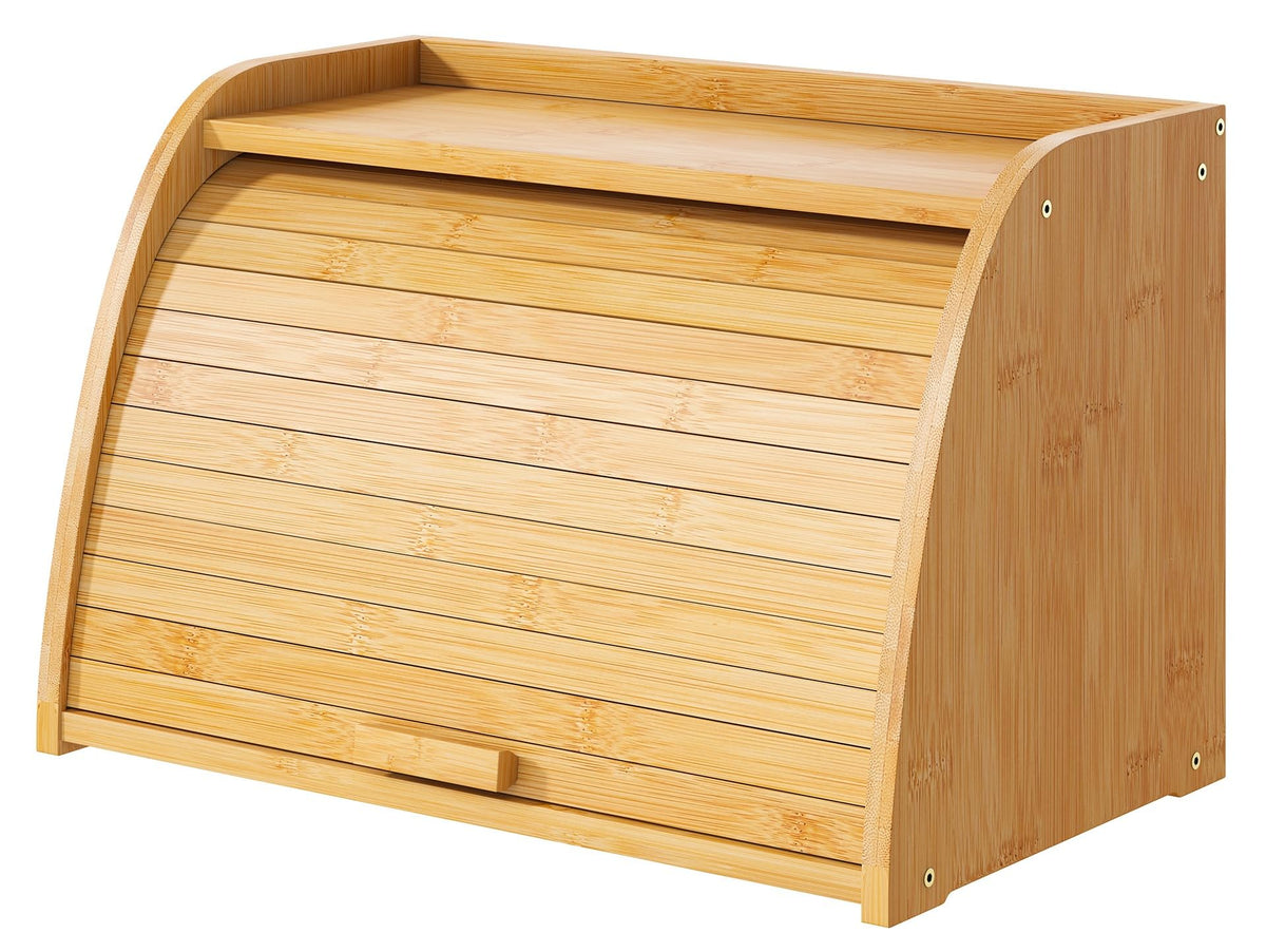 Large Bamboo Wood Bread Box H8440