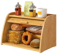 Large Bamboo Wood Bread Box H8440