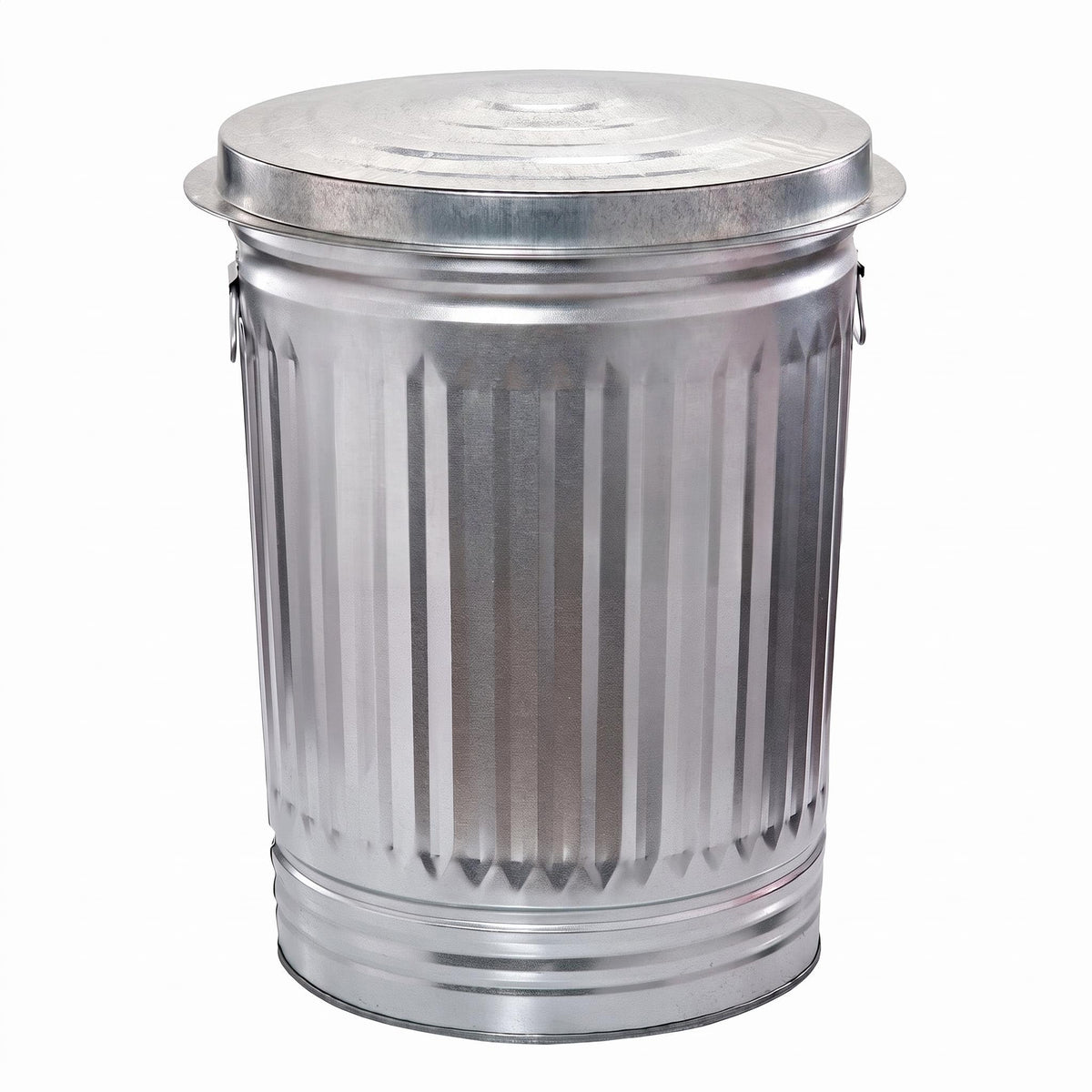 31 Gallon Galvanized Steel Trash Can with Locking Lid K4618