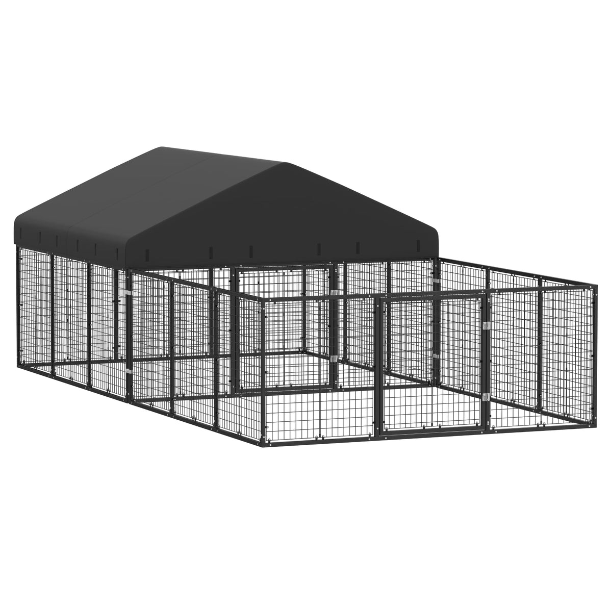 Outdoor Dog Kennel with Dog Fence N39650