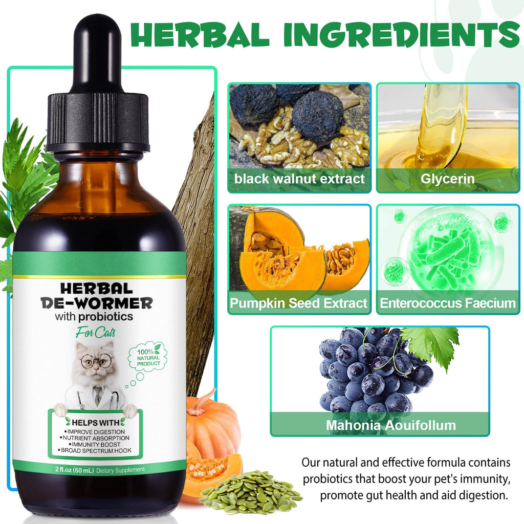 Cat Herbal Probiotics Digestive Supplement Drops 60ml R410