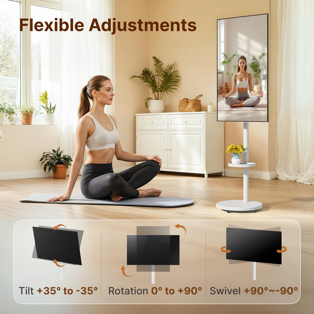 White Rolling TV Stand P657229