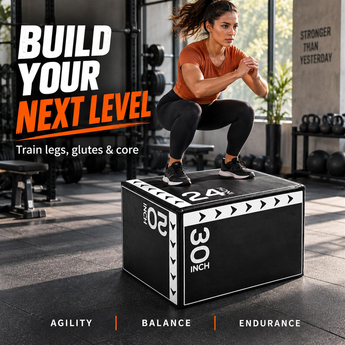 3-in-1 Foam Plyometric Jump Box H1505