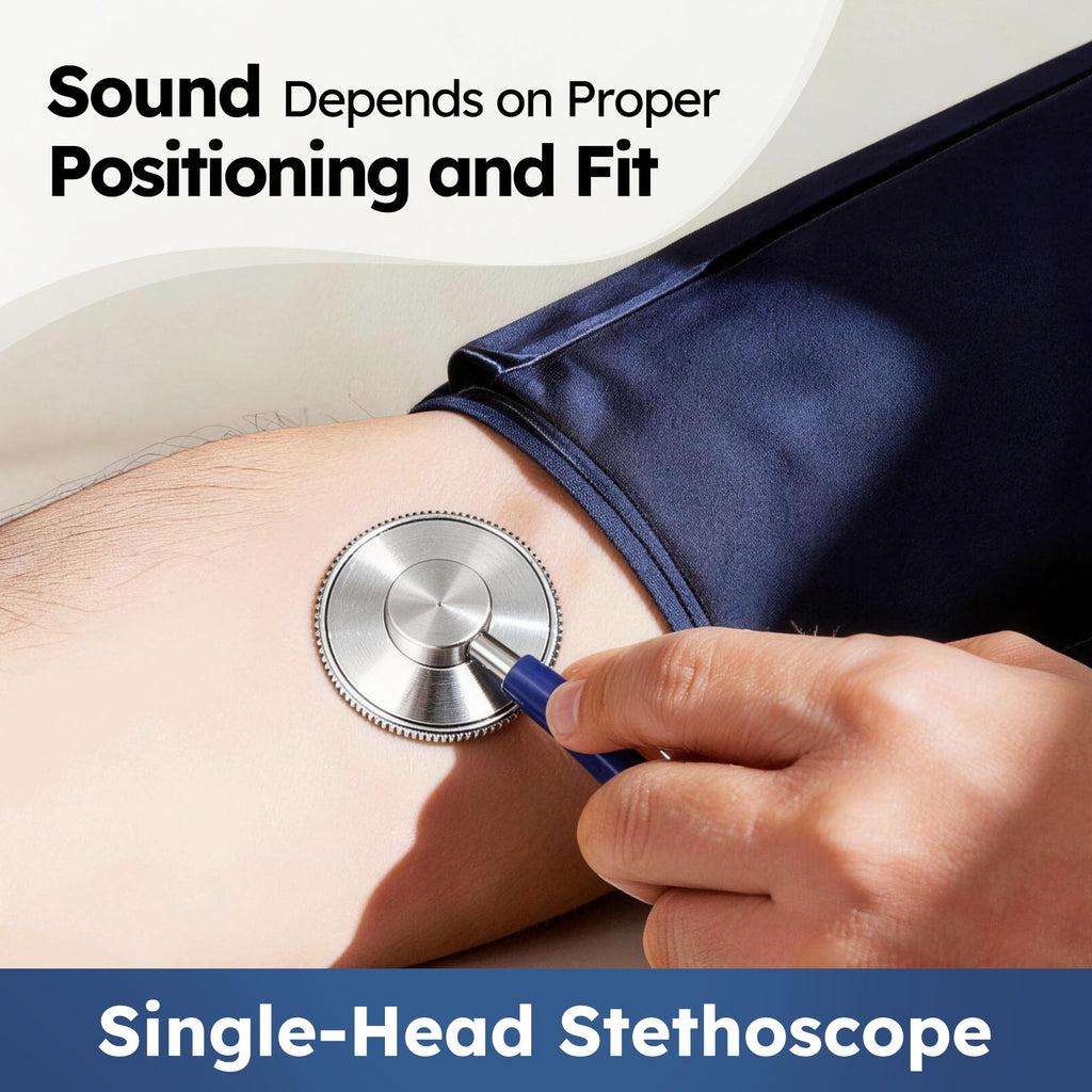 Blood Pressure Cuff and Stethoscope Kit with D-Ring, Standard Adult Size, Navy E974