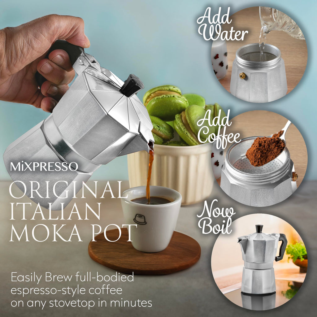 3 Cup Moka Pot Stovetop Espresso Maker O545