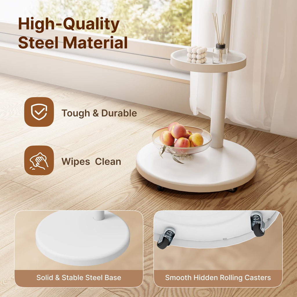 White Rolling TV Stand P657229
