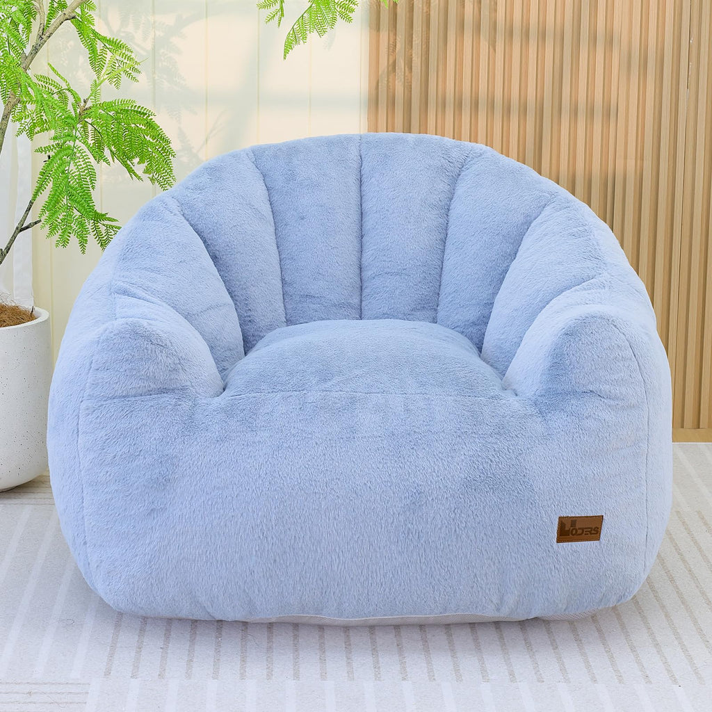 Light Blue Corduroy Bean Bag Chair T9914