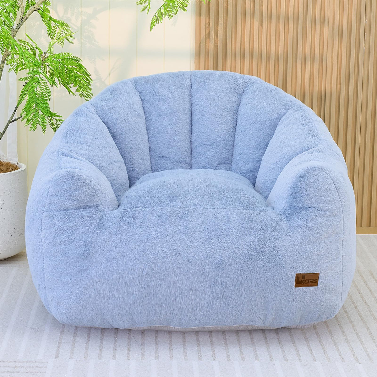 Light Blue Corduroy Bean Bag Chair T9914